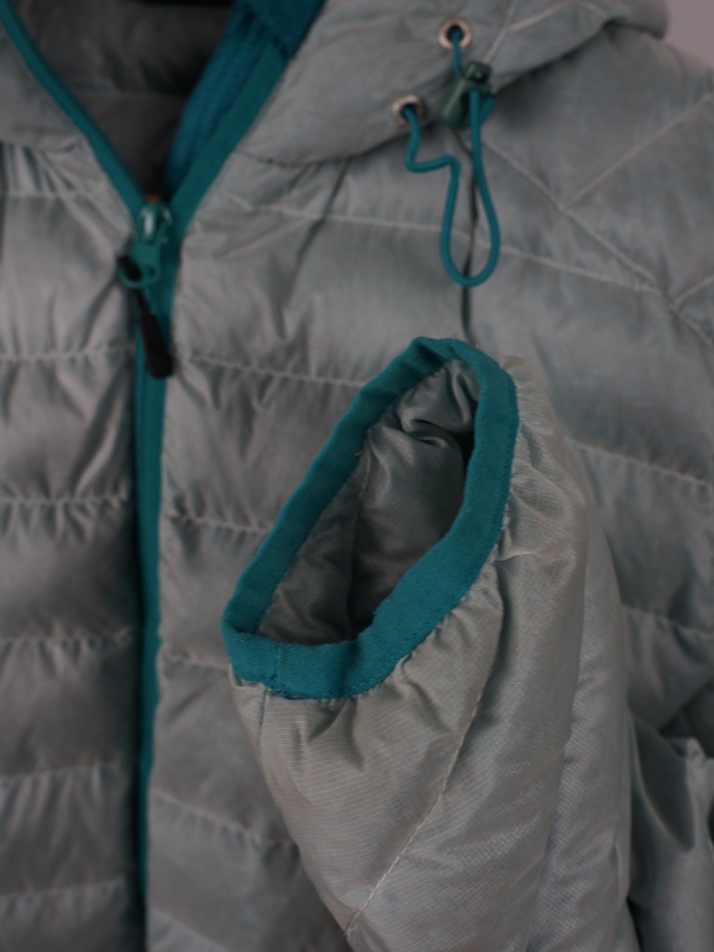 Hi-Tec Timaru Down Insulated Hoodie, Blue-Green, Women's XL - Picture 4 of 8